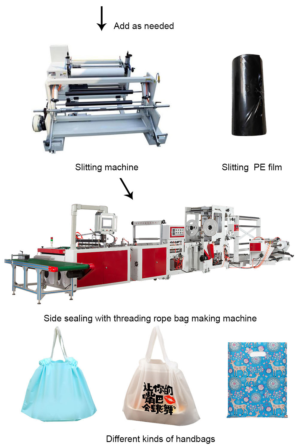 Automatic Side Sealing Rope Threading Plastic Bag Making Machine Buy